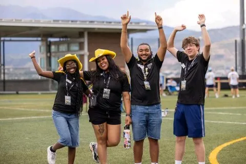 Students in spirit wear