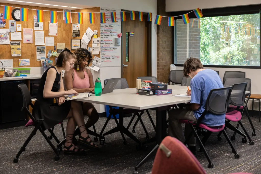Students sitting in MOSAIC